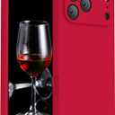 FireNova Magnetic for iPhone 17 Pro Max Case, Compatible with MagSafe, [Integrated Silicone Camera Control Button] [Camera Protection] Anti-Scratch Microfiber Lining Phone Case, 6.9", Deep Red