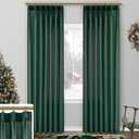 SHINELAND Pinch Pleated Linen Curtains
