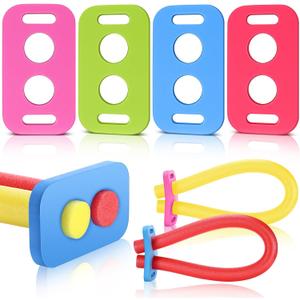 VioraWhite 4 Pcs Swimming Noodle Floating Connector Swim Pool Noodles Accessories EVA Stick Colorful Connector for Summer Outdoor Beginners Water Pool Games Beach Lake Party