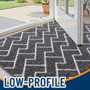 OLANLY Front Door Mat, Non-Slip Rubber Backing, Dirt Resistant and Absorbent, Washable, Easy to Clean Low-Profile Indoor Doormat for Back Door, Entryway, Inside Entrance, 59x35, Black