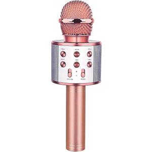Wireless Bluetooth Karaoke Microphone Portable Handheld Mic Speaker 3-in-1 for All Smartphones Gifts