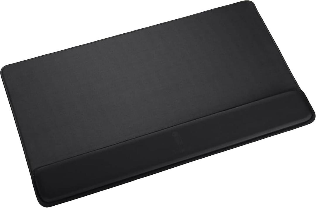 OTM Essentials 22” Keyboard Wrist Rest, Wrist Pad for Keyboard with Foam Padding Interior & Lycra Exterior, Ergonomic Office Desk Accessory with Non-Slip Base for Support, 1.5”x 23.5”x 4.45” (Black), Medium