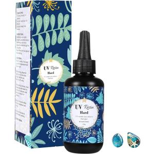 UV Resin Clear Hard Crystal Ultraviolet Curing UV Cure Epoxy Resin Kit for Jewelry Making Craft Decoration 100g