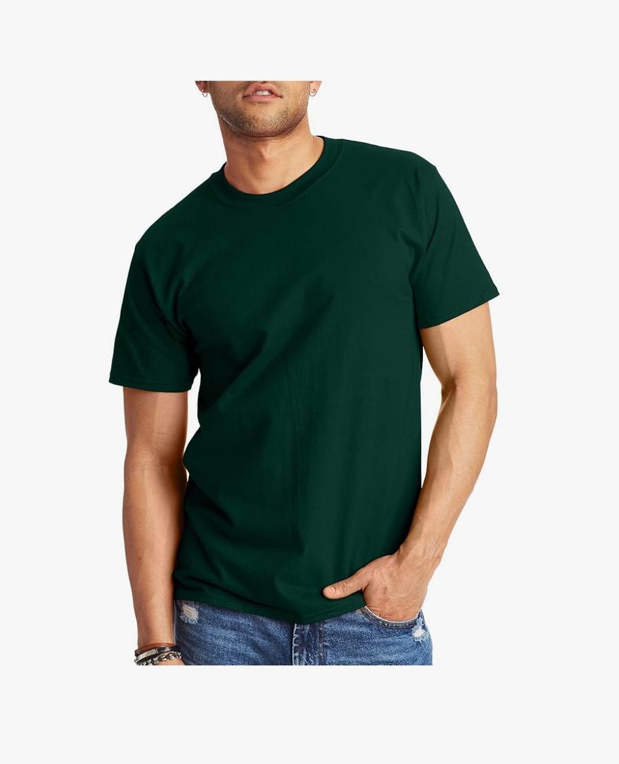 Hanes Men's Beefy-t T-Shirt, Heavyweight Cotton Tee, Size M