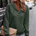 VIMPUNEC Women's Fall Casual Hoodies Trendy Long Sleeve Sweatshirt Hooded Pullover Tops with Pocket (X-Large, A Army Green)