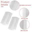 Pocket Beard Comb, 2 Pcs Stainless Steel Portable Travel Hair Combs Anti-Static Dual Action Fine & Wide Metal Teeth Mustache Combs for Men Wallet Purse Car