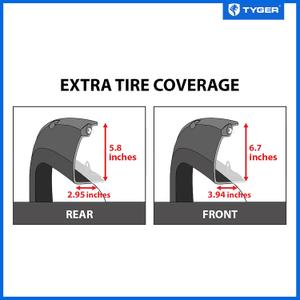 Tyger Auto Fender Flares Compatible with 2022-2024 Toyota Tundra, Smooth Textured Paintable Bolt-Riveted Style 3pc | TG-FF8T4518
