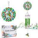 Wind Chimes with Hummingbird Wind Spinner, Gifts for Men, Women, Retirement, Teacher, Parents - Outdoor Hanging Decor Clearance for Garden, Patio, Backyard Or Porch