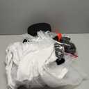 Hillban Snowman Costume for Women Kit Frosty Costume Tutu Skirt Opaque Tights Red Scarf and Snowman Top Hat for Cosplay Party, L