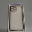 Supdeal Crystal Clear Case for iPhone 13 Pro Max, [Not Yellowing] [Military Grade Drop Tested] Shockproof Protective Phone Case Soft Silicone Slim Cover with Camera Protection, 6.7 inch, Gold