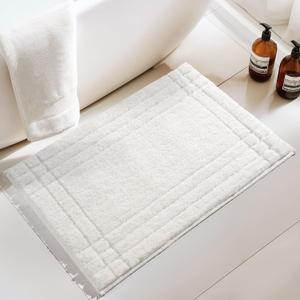 White Bathroom Rugs, Small Bath Mats for Bathroom Non-Slip, Soft Plush Shaggy Washable Bath Rug for Tub and Shower, 18x24