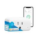 SwitchBot Smart Plug Mini, 15A Energy Monitoring, WiFi & Bluetooth Outlet, Compatible with Alexa, Google Assistant, Home Assistant, App Control, Timer Function, No Hub Required, Compact Design