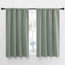 NICETOWN Window Curtains Blackout Drapes - Thermal Insulated Solid Rod Pocket Blackout Curtains/Draperies for Living Room (Sage Green, 1 Pair, 42 by 48-Inch) (42"W x 48"L (Pack of 2), Greyish Green)