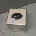 Sumnacon Square Linen Tissue Box Cover - Stylish Cube Tissue Box Holder with Magnetic Bottom, Decorative Tissue Box for Vanity Toilet Tank Dresser Night Stand Table Countertop Office Car, Beige