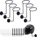 TIHOOD 6PCS Motorcycle Helmet Rack, Metal Helmet Hanger, Wall Mounted Helmet Holder, Ball Rack and Hat Rack, Multifunctional Helmet Rack