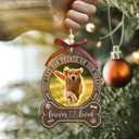 Dog Photo Frame Memorial Ornaments 2026 - Passing Away, Remembrance, Memorial Gifts for Loss of Dog - Pet Loss, Pet Sympathy, Forever Loved Personalized Picture Gift (Dog With Bone)