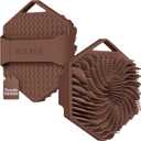 SILKLE Silicone Body Scrubber  Gentle Exfoliating Shower Scrubber for Body & Bath, Silicone Shower Brush & Loofah Alternative  Non-Slip Silicone Body Brush, Quick Dry, Hygienic - Brown
