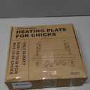 Chick Brooder Heating Plate with Anti Stand Cone, Adjustable Height Brooder Heater for Chicks, Downward Heat Distribution for Outdoor Barns & Coops (10" x 10" with Temp. Adjustments & Black)