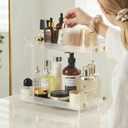 FFK Bathroom Organizer Countertop, 2 Tier Bathroom Counter Organizer Kitchen Spice Rack Cosmetic Organizer, Countertop Storage for Bathroom, Kitchen, Living Room, Bedroom, Dressing Table