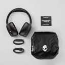 Skullcandy Crusher ANC 2 Wireless Over-Ear Bluetooth Headphones with Multi-Sensory Bass, Active Noise Cancelling, Up to 60 Hours Battery, Microphone for iPhone Android - Black/Asphalt