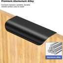 Peaha 6 Pack Black Finger Pulls for Cabinets 4in(100mm) Overall Length Adhesive Cabinet Handles Edge Pull Stick On Door Handles