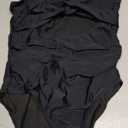 Girls Swimsuit One Piece Bathing Suit for Girl Swimsuits Kids Cut Out Ruched Girls' Swimwear Beach Sport (14Y, Black)