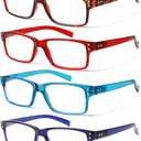 NORPERWIS Reading Glasses 6 Pairs Quality Readers Spring Hinge Glasses for Reading for Men and Women (6 Pack Mix Color 3, 5.00)