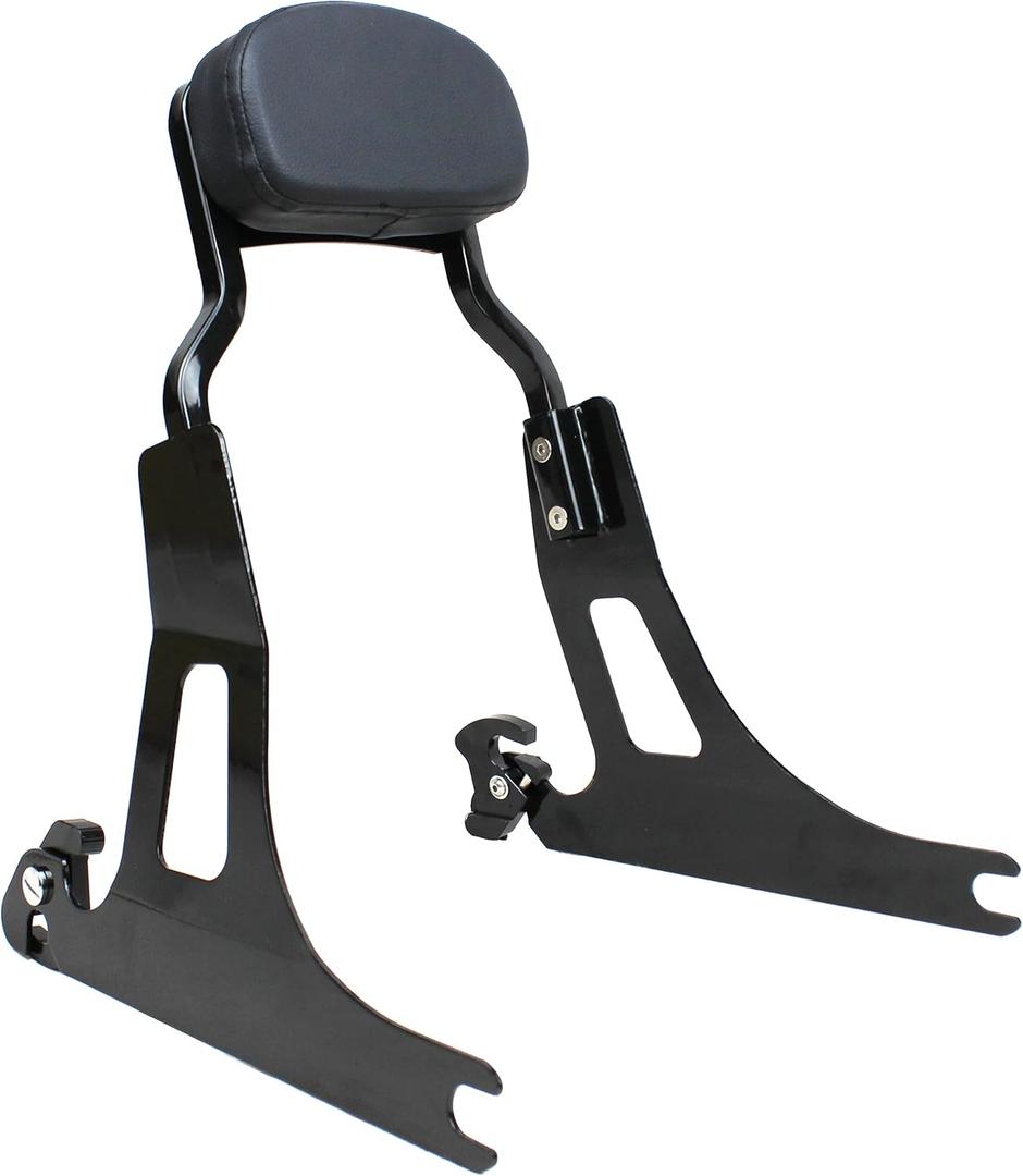 YHMOTO Chopped Detachable Passenger Backrest Sissy Bar For Harley Dyna STREET BOB FXD FXDB FXDL FXDLS 2006-2017 (Black)