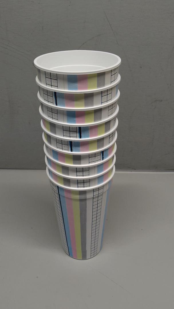 9 Pack 32 oz Blank Plastic Cups