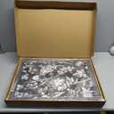 HOURIA 3Pcs Large Plant Leaf Flower Silhouette Framed Canvas Wall Art(16"x24"),Minimalist Botanical Wall Paintings Neutral Floral Wall Decor Modern Black Brown Art Print For Living Room Bedroom Office