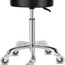 Kaleurrier Swivel Stool Chair Adjustable - Heavy Duty Barber Stool - Hydraulic Rolling Work Stools with Wheels for Hair Beauty Salon Spa Home Kitchen Counter Office Massage Dental Pedicure (Black)