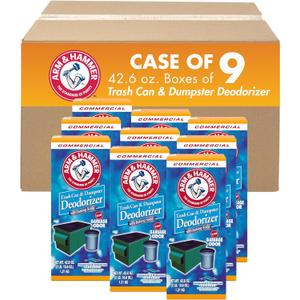 Arm & Hammer 3320084116CT Trash Can & Dumpster Deodorizer, Sprinkle Top, Original, Powder, 42.6 oz 