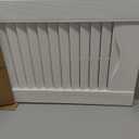 Ekena Millwork Lifetime Vinyl LL1S12X03600WH Standard Cathedral Top Center Mullion, Open Louver Vinyl Shutters, w/Installation Shutter-Lok's & Matching Screws (Per Pair), 12"W x 36"H, White