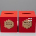 Red Tissue Box Cover 2 Pcs