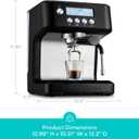 CASABREWS Ultra Espresso Machine with LCD Display, 20 Bar Espresso Maker with Powerful Milk Frother, Customizable Brewing Temperature, Barista-Level Latte and Cappuccino Machine for Home, Black