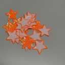 MECCANIXITY 20 Pcs Sequin Star Iron on Patches, 2.6 x 2.4 Inch Embroidery Sequin Patches for Clothing Repair Backpack Shoes Decoration, Orange