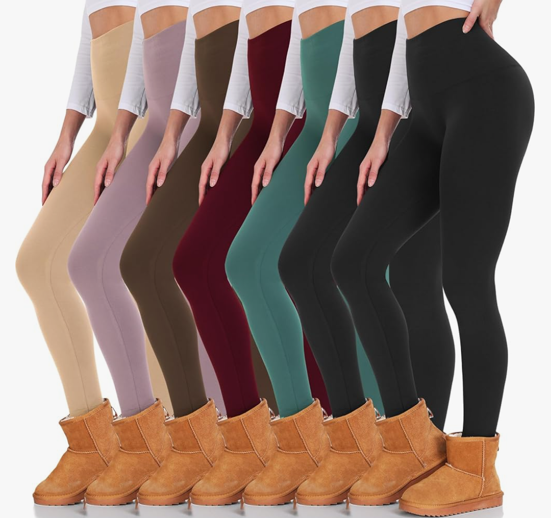 yeuG 7 Pack High Waisted Leggings for Women Tummy Control Soft Workout Yoga Pants Full Length & Capri 2XL/3XL