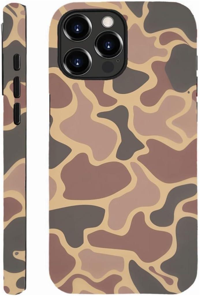 Magnetic iPhone 12/12 Pro Case - Camo Leaf Design, Compatible with MagSafe, Slim Camera Lens Protection, Wireless Charging, Non-Slip Matte Finish