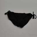 Zmart String Tie Side Bikini Bottoms - Women Full Coverage Swimsuit Bottom Mid Rise Mid Waist Swim Bathing Suit Bottom (Large, Black)