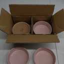 AmorArc Ceramic Dinnerware Set for 4 | Speckled Stoneware Plates and Bowls with unglazed terracotta | Scratch Resistant, Dishwasher & Microwave Safe Dishes Sets- 12-Pcs Pink