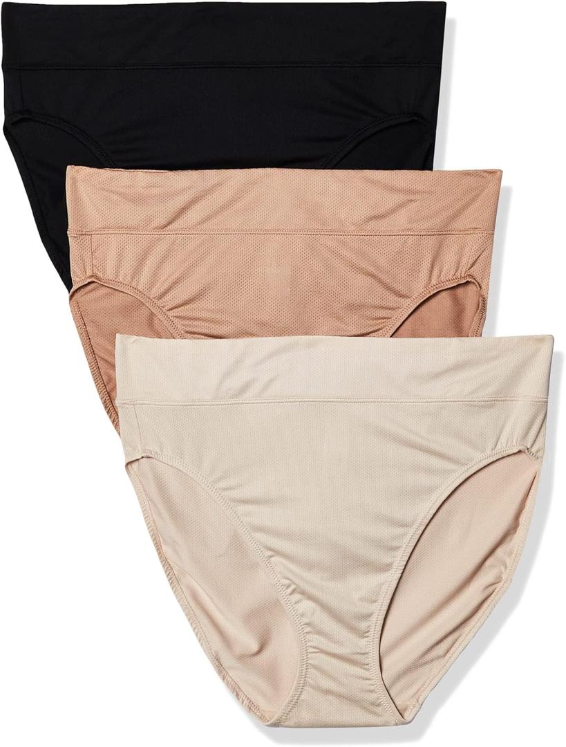 Warner's Women's Allover Breathable Hi-Cut Panty (Large)