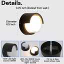 Modern Wall Sconce 2 Pack 12W Outdoor Wall Light Wall Pack Light Black Light Fixture Versatile Style Wall Lantern for Courtyard/Yard 3000K Warm Lights Round Black Outdoor Wall Light