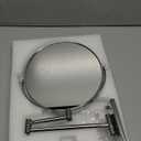 Gospire 9 Inch Extra Large Wall Mounted Mirror with 1X/10X Magnification, 360 Swivel & Extendable, Chrome Polished Finish for Bathroom Vanity, Shaving & Makeup (Men & Women) (Silvery)