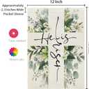4 x CROWNED BEAUTY Easter Garden Flag He is Risen 12x18 Inch Double Sided Floral Cross Holiday Decoration for Outdoor Lawn Yard