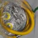 AMI PARTS 72" Flexible Gas Line Kit Yellow Coated, Gas Hose Connector Kit for Dryer, Stove, Water Heater,5/8" OD(1/2" ID) Stainless Steel Gas Line with Connector 1/2" MIP &1/2"FIP & 3/4"MIP Fitting
