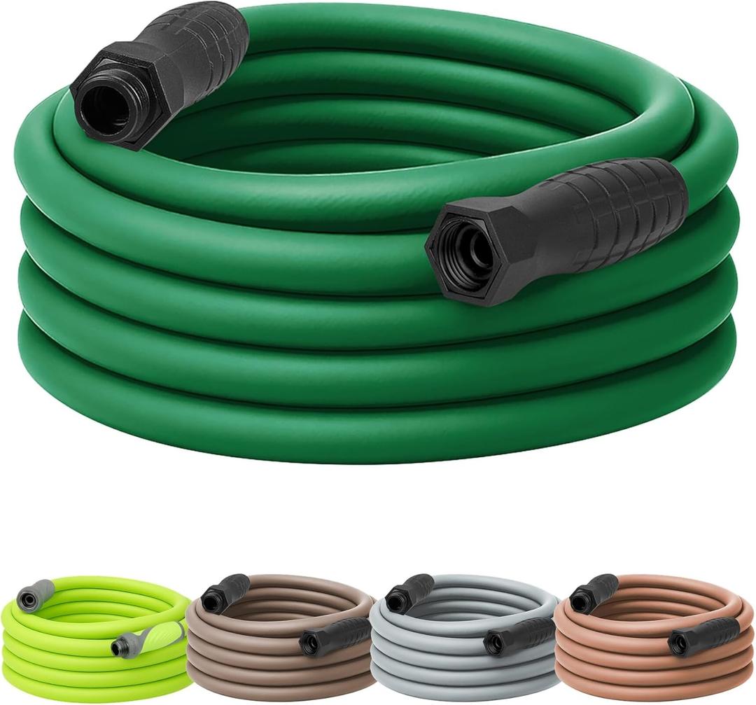 Flexzilla Colors SwivelGrip Garden Hose 5/8 in. x 50 ft., Lightweight All-Weather Water Hose, Durable and Flexible, Leak-Free Connections, Forest Green