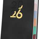 2026 365-Day Daily Planner for Students，Teachers & Professionals (Basic Version) - A5 Time Management Notebook, 300 Pages with 2026-2027 Calendar & Ribbon Bookmark (Black)