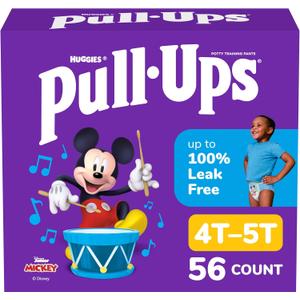 Pull-Ups Boys' Potty Training Pants, Size 4T-5T Training Underwear (38-50 lbs), 56 Count