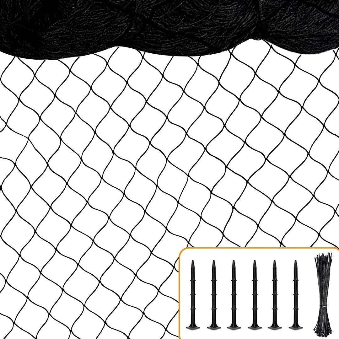 BSTPCOO Chicken Netting 25'x25' with 1" Mesh Nylon Bird Netting for Chicken Coop, Heavy Duty Poultry Net Bird Net for Garden Deer Fence for Fruit Tree