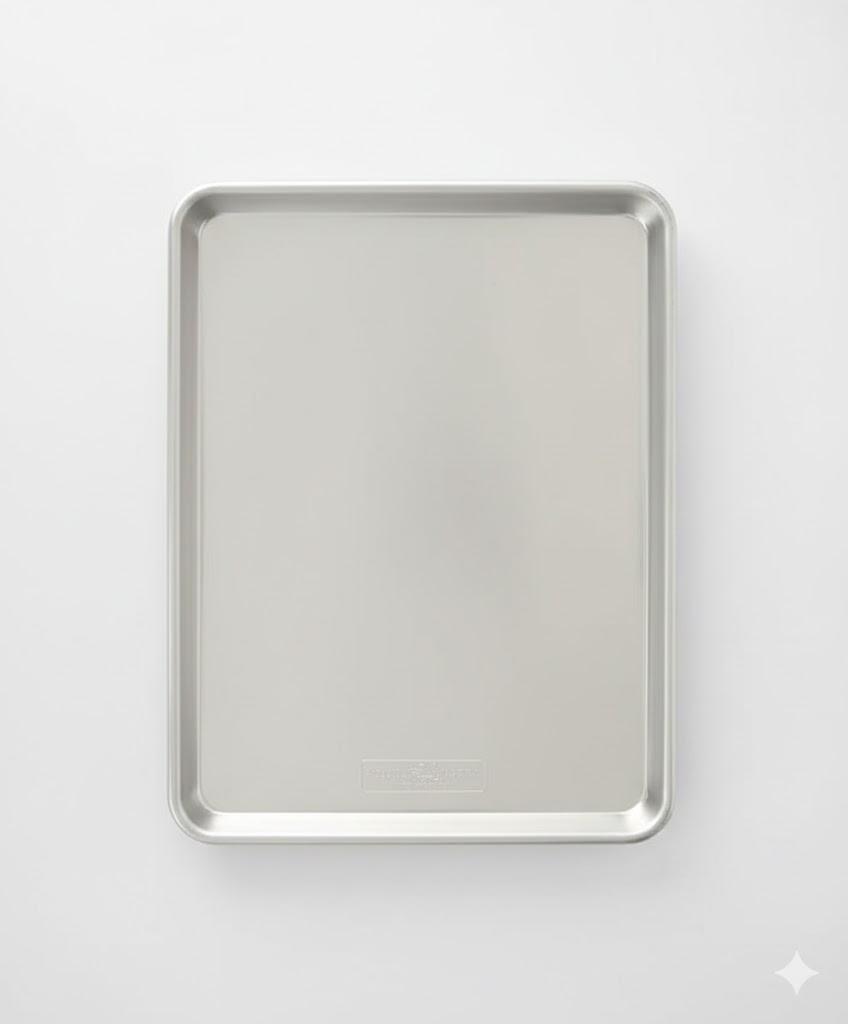 Nordic Ware Naturals Half Sheet - USA Made Aluminum Commercial Quality Sheet Pan for Baking or Roasting, Encapsulated Galvanized Steel Rim Prevents Warping